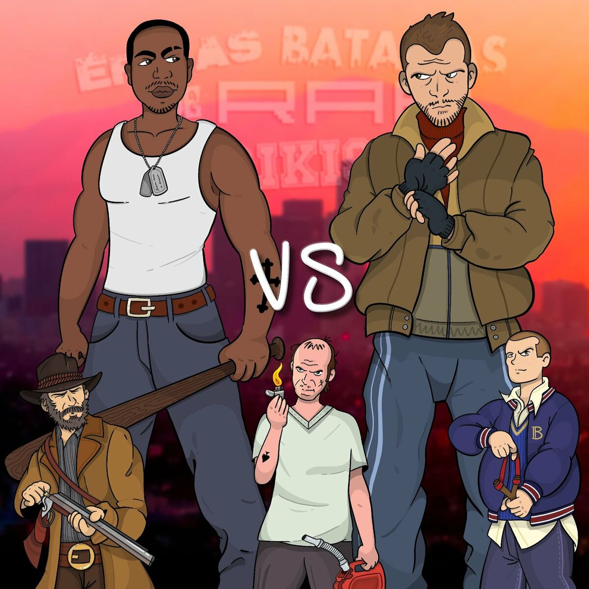 Album cover of Niko Bellic vs CJ (Épicas Batallas del Rap del Frikismo)