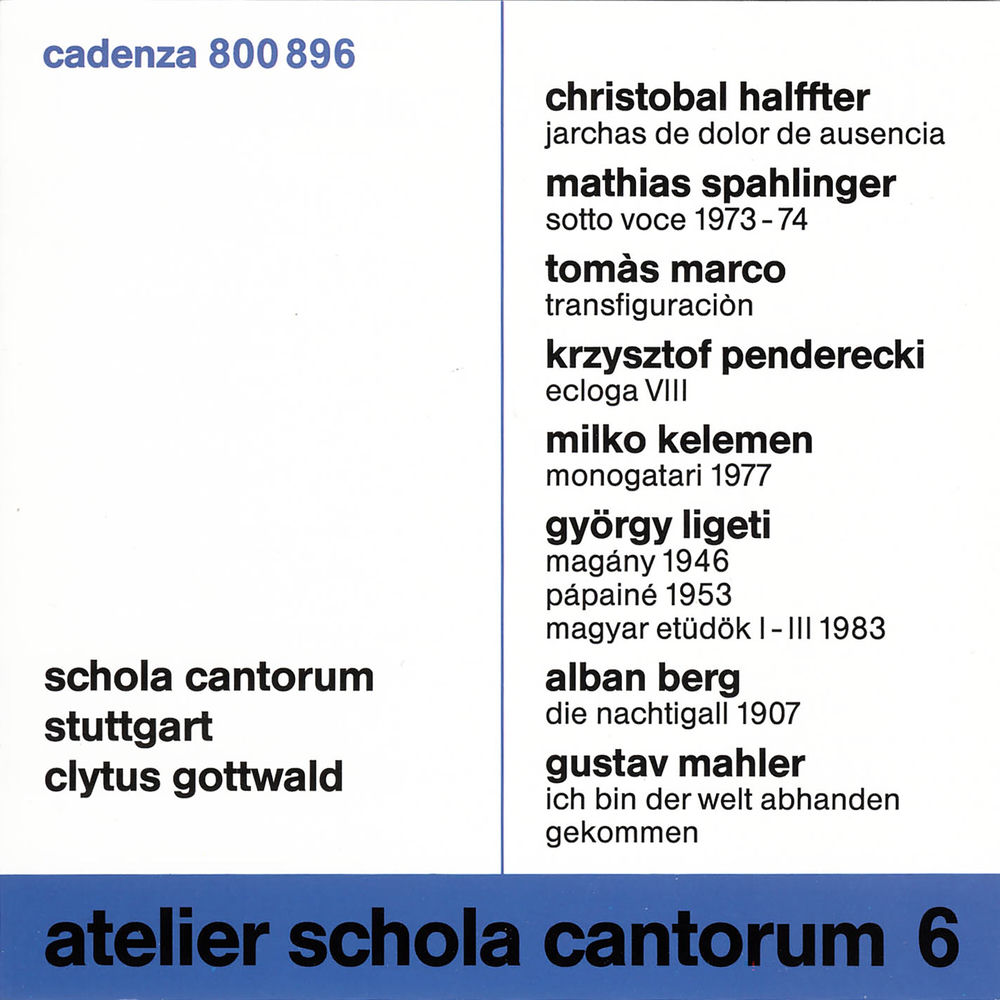 Atelier Schola Cantorum, Vol. 6
