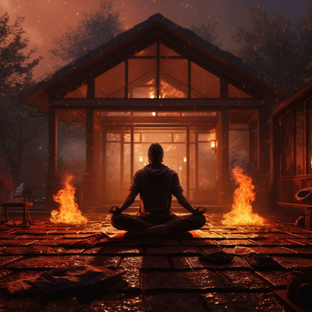 Picture of Flame Harmony: Yoga Fire Symphony