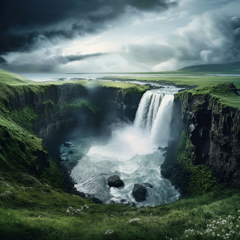 Picture of Lyrical Waters: Echoes by the Waterfall