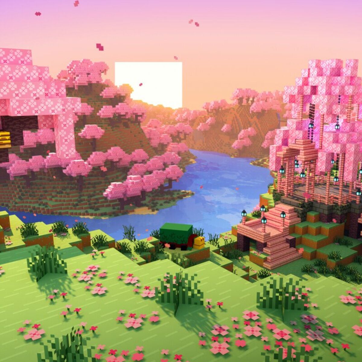 Album cover of Minecraft Soothing Scenes: Relaxing Cherry Grove