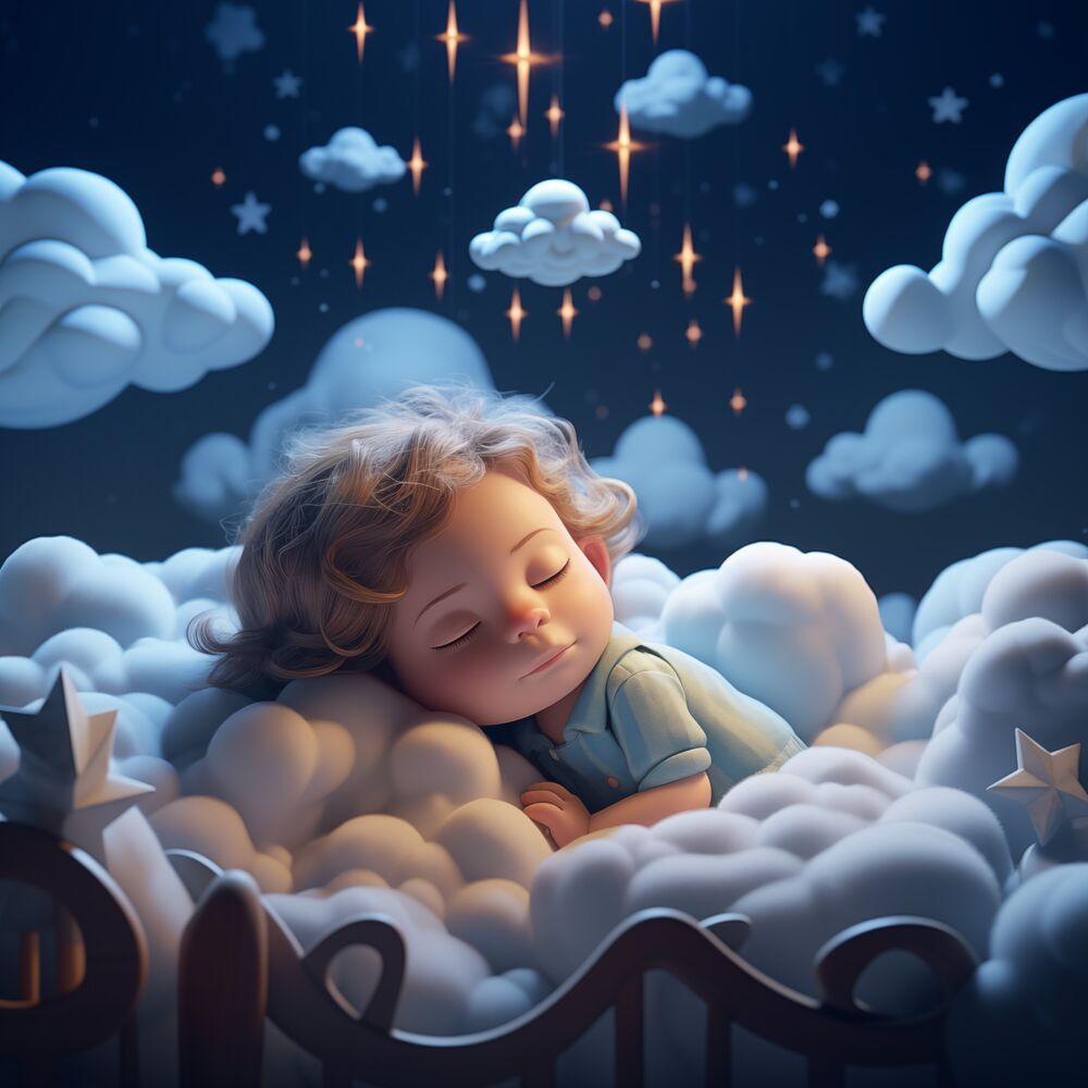Picture of Sleeping Baby Night Rain