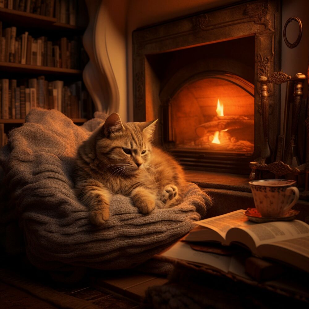 Picture of Kitty's Melodies: Radiant Fireside Calm Rhythm