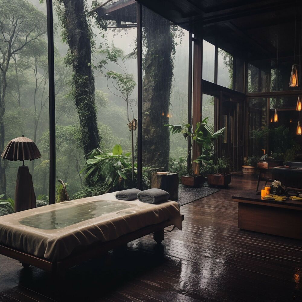 Picture of Spa Serenity: Rain Tranquil Blissful Harmony
