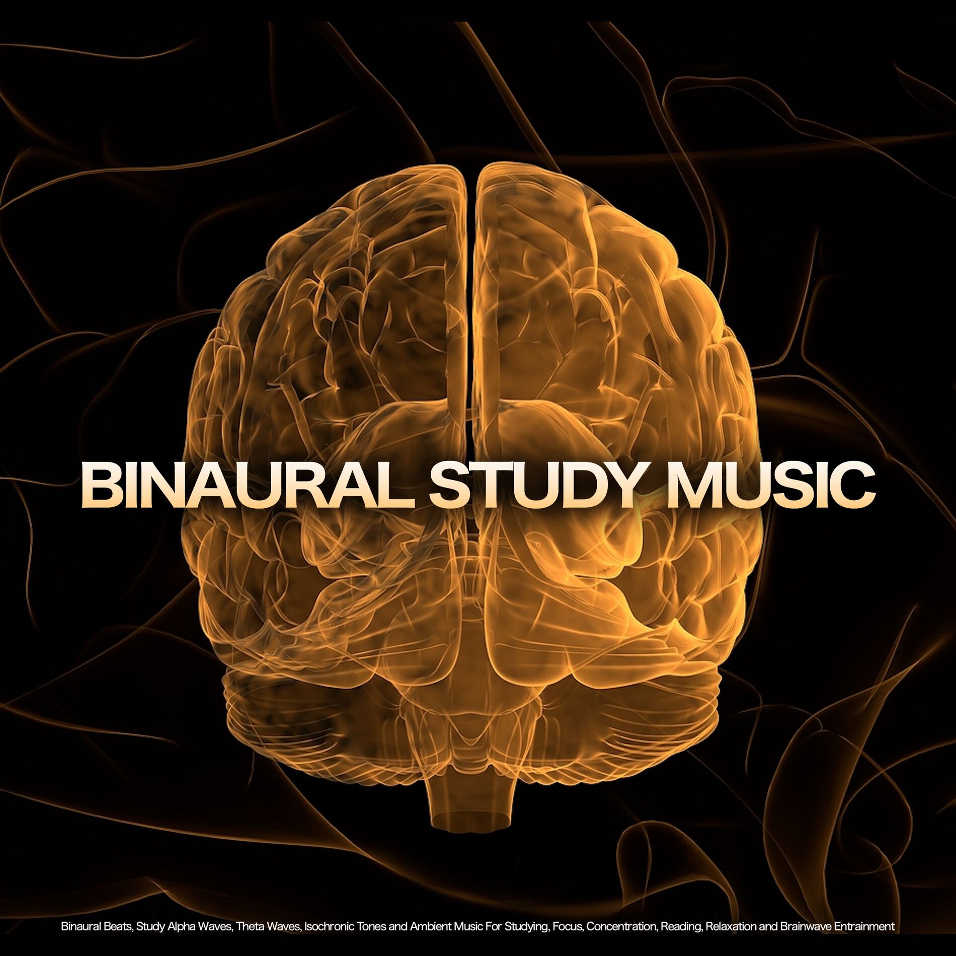 Album cover of Binaural Study Music: Binaural Beats, Study Alpha Waves, Theta Waves, Isochronic Tones and Ambient Music For Studying, Focus, Conc