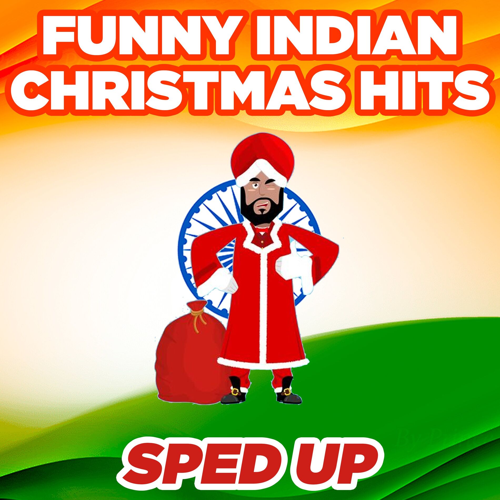 Album cover of Funny Indian Christmas Hits: Sped Up Version