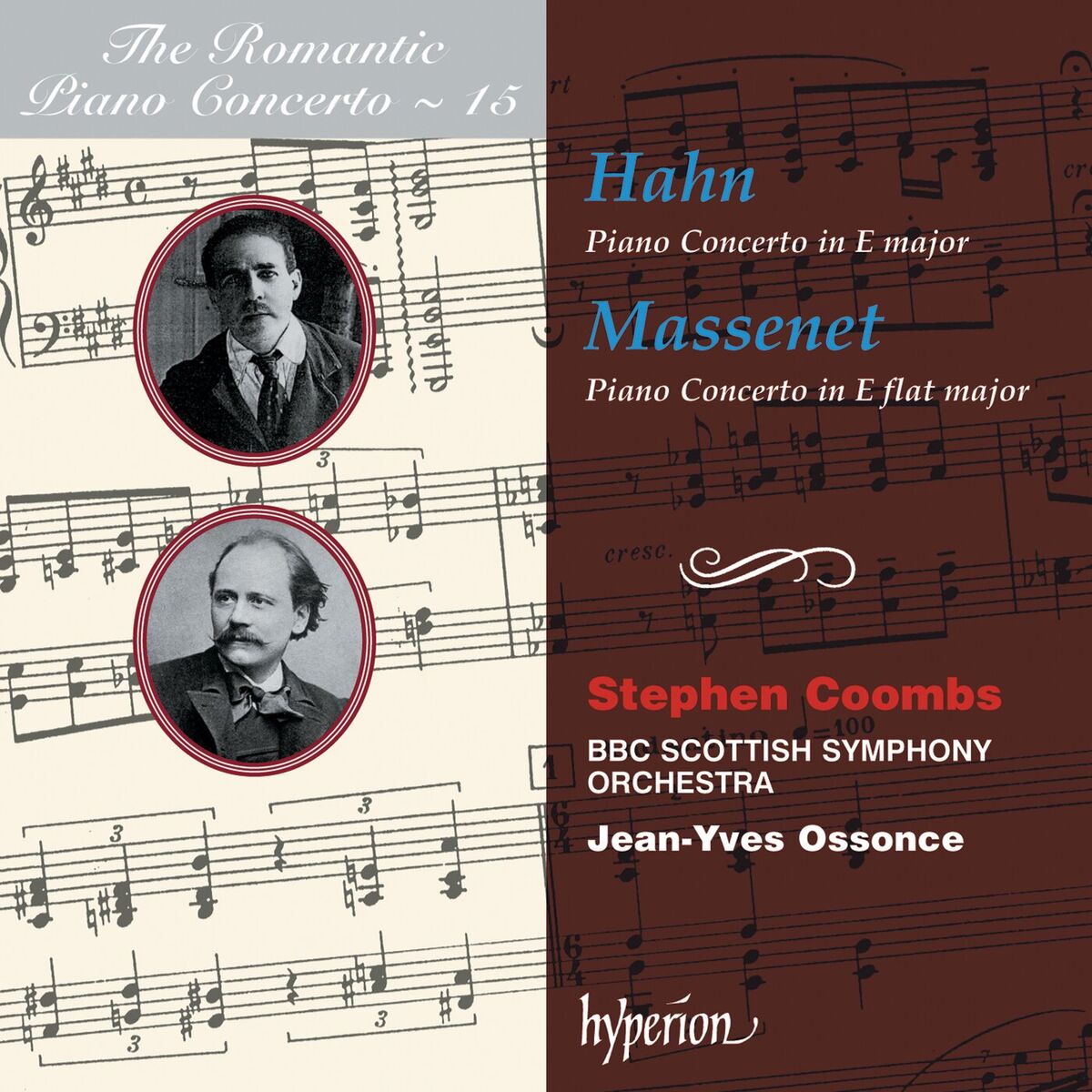 Album cover of Hahn & Massenet: Piano Concertos (Hyperion Romantic Piano Concerto 15)