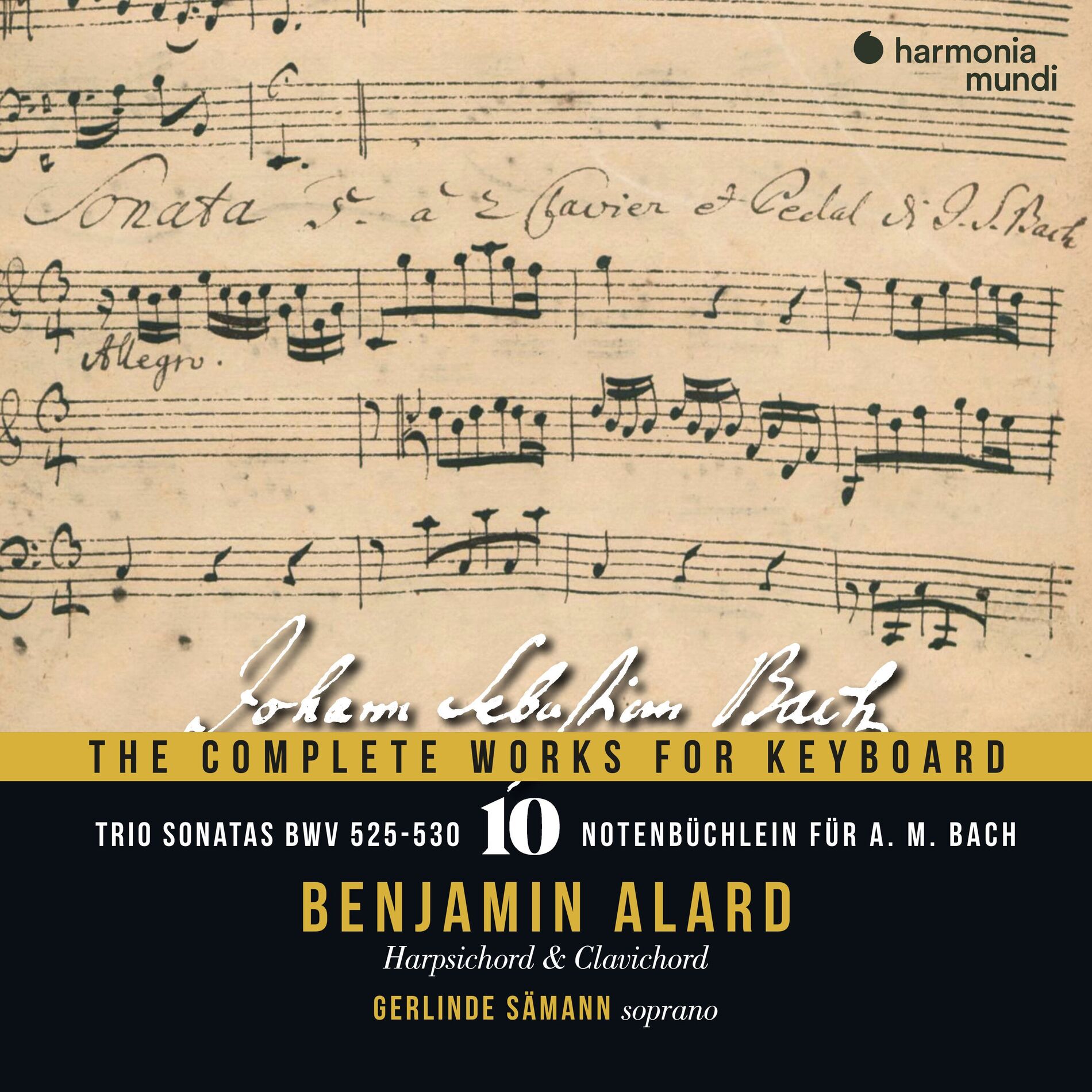 Album cover of J. S. Bach: The Complete Works for Keyboard, Vol. 10: Trio Sonatas, BWV 525-530 - Notebook for A.M. Bach