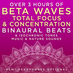Cover of Over 3 Hours of Beta Waves Total Focus & Concentration Binaural Beats & Isochronic Tones Music & Nature Sounds
