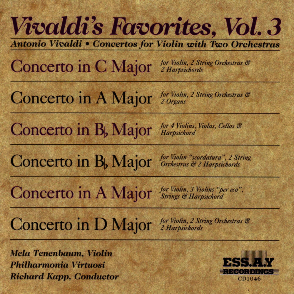 Picture of Vivaldi's Favorites, Vol. 3: Concertos for Violin with Two Orchestras