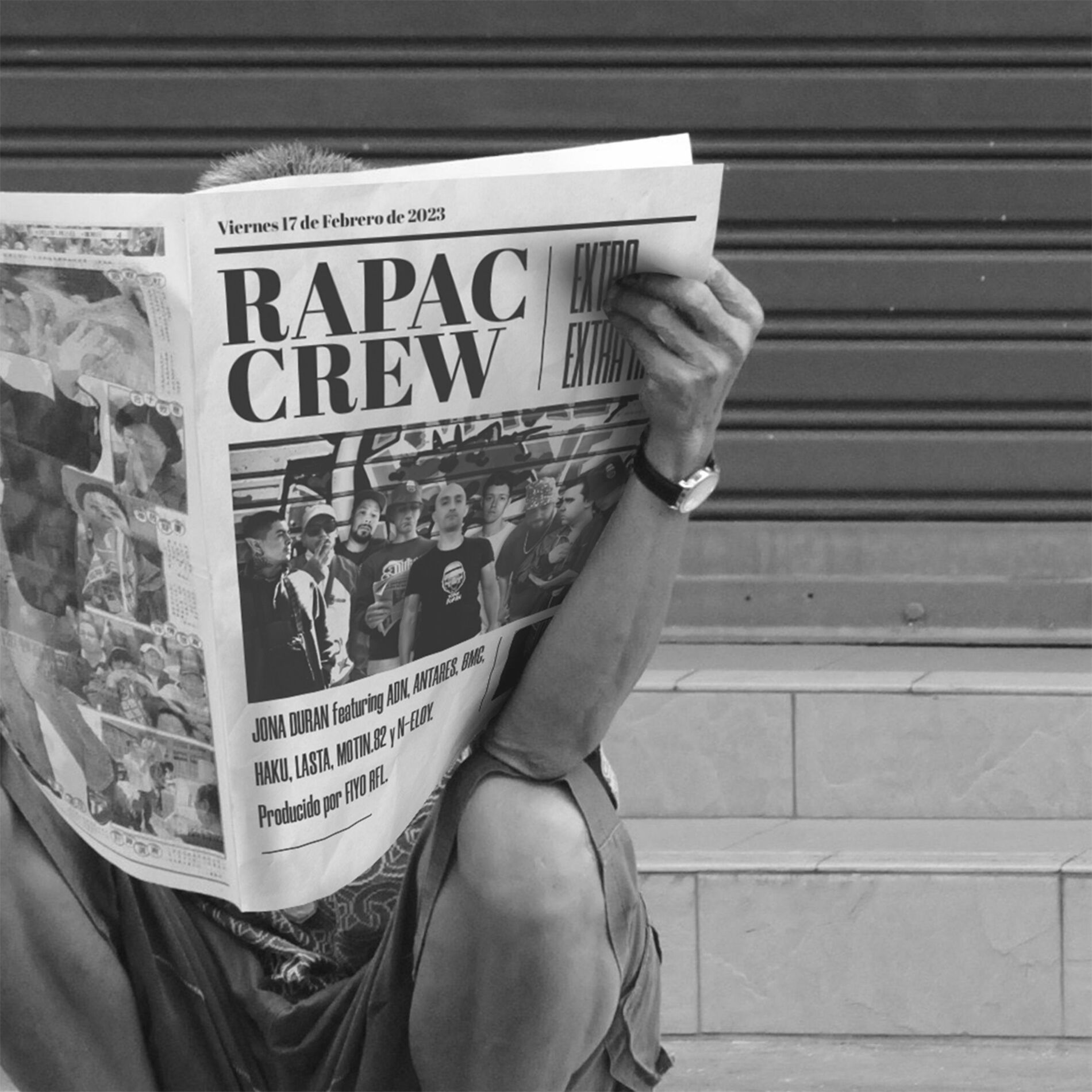 Album cover of Extra, extra (feat. Motin.82, Luis Spina, BMC, Antares, Haku.Rac, Adn.Rac & N'Eloy) [RAPAC Remix]