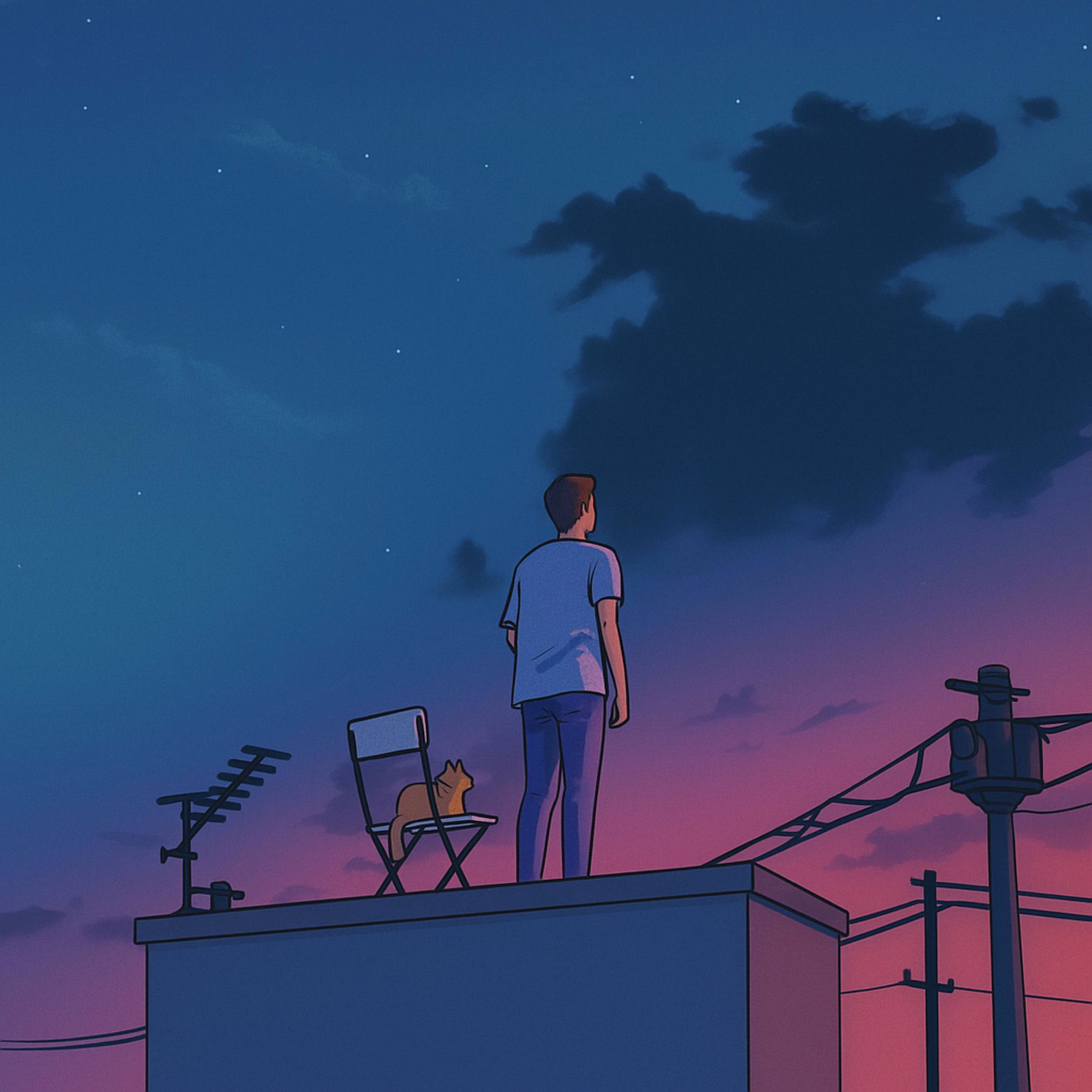 Album cover of night sky