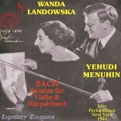 Cover of Yehudi Menuhin, Vol. 2: Bach Sonatas for Violin & Harpsichord