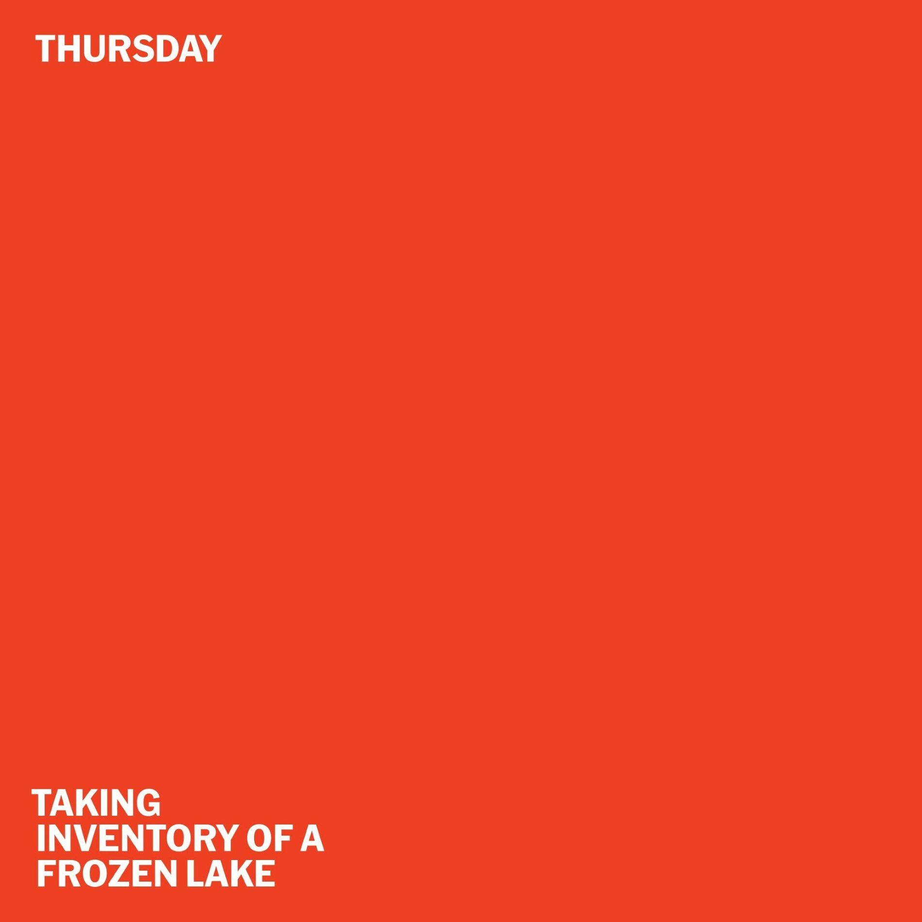 Album cover of Taking Inventory Of A Frozen Lake