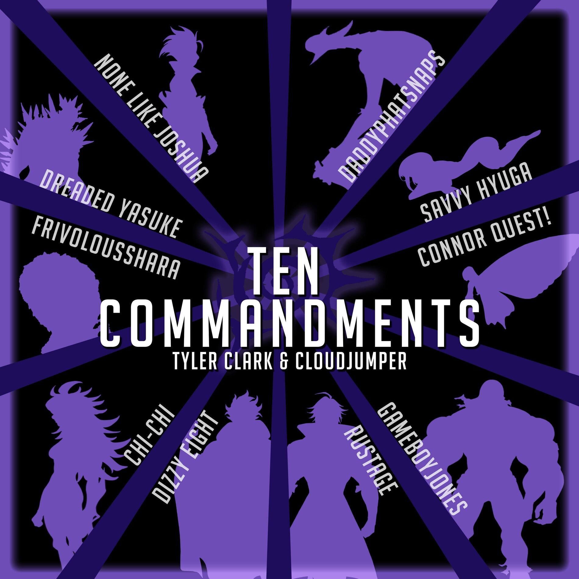 Album cover of Ten Commandments (Seven Deadly Sins) [feat. Daddyphatsnaps, Savvy Hyuga, Connor Quest!, GameboyJones, Rustage, DizzyEight, Chi-Chi