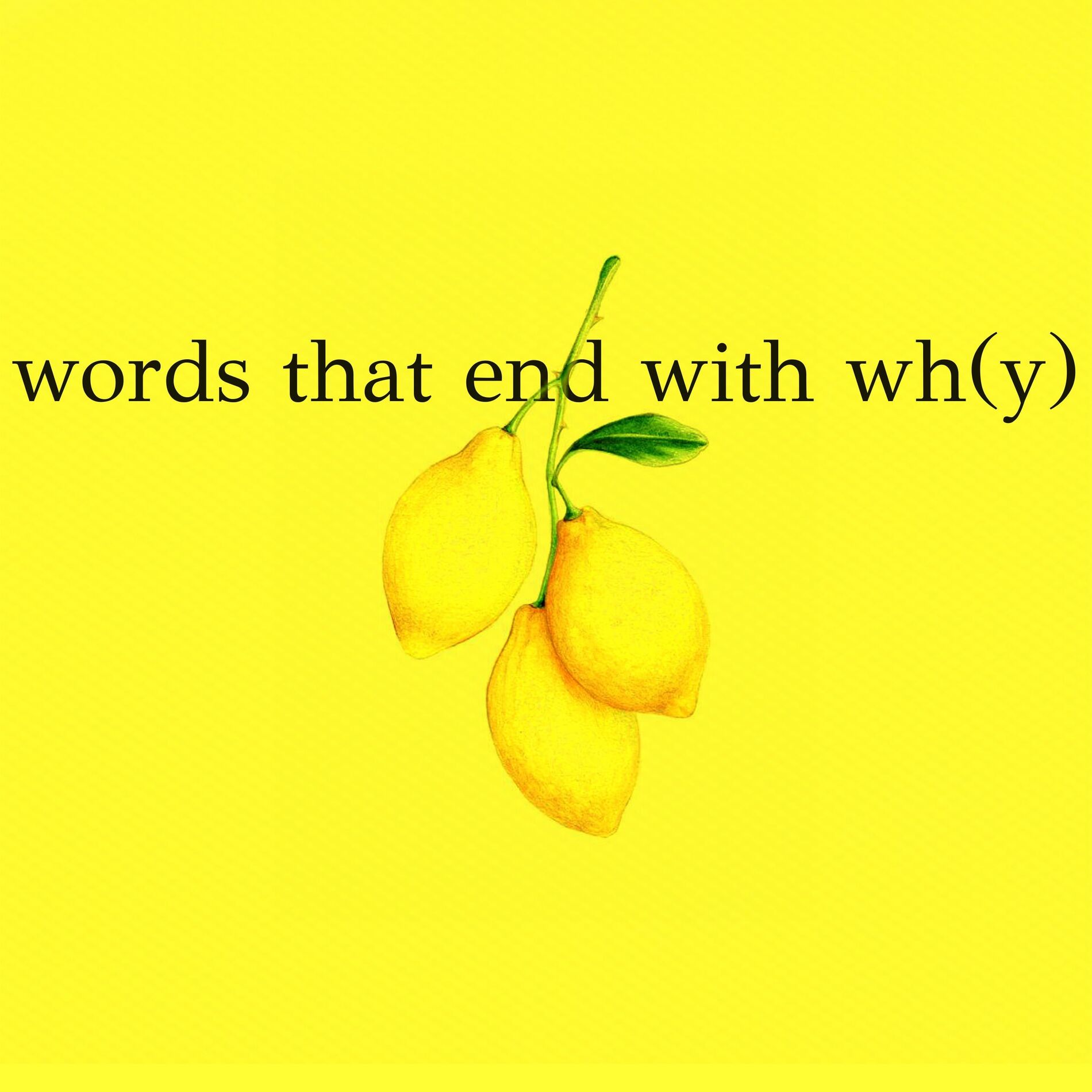 Album cover of words that end with wh(y)
