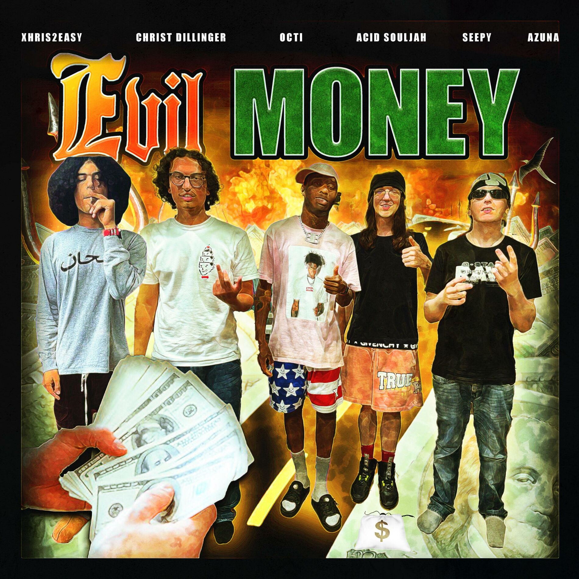 Album cover of Evil Money (feat. Octi, Christ Dillinger, Xhris2Eazy, Seepy & Shadow Wizard Money Gang)