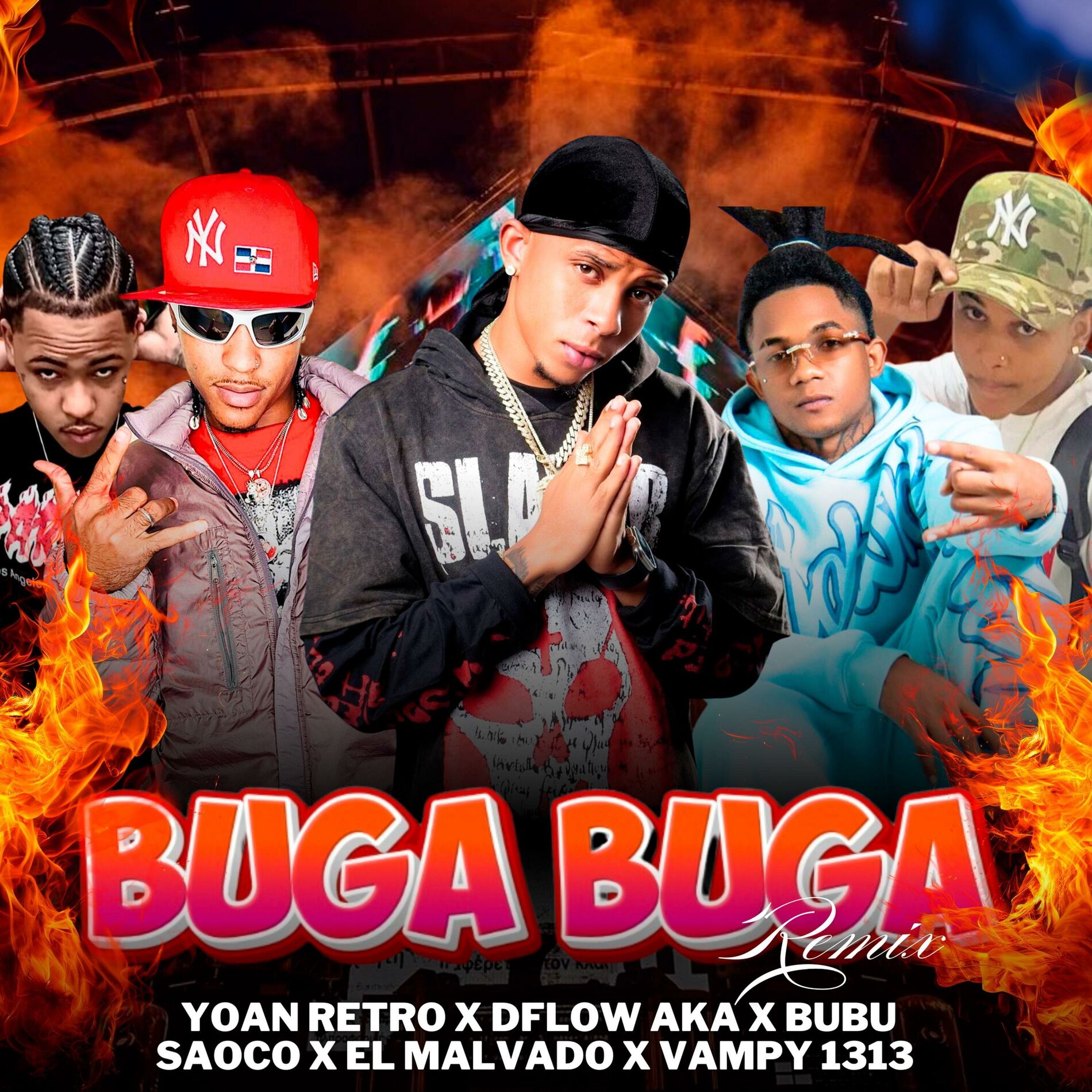 Album cover of Buga Buga (feat. Yoan Retro, D´Flow Aka La Maldad, La Bella Saoco, Vampicito 1313, El Malvado & Alex Graph) [Remix]