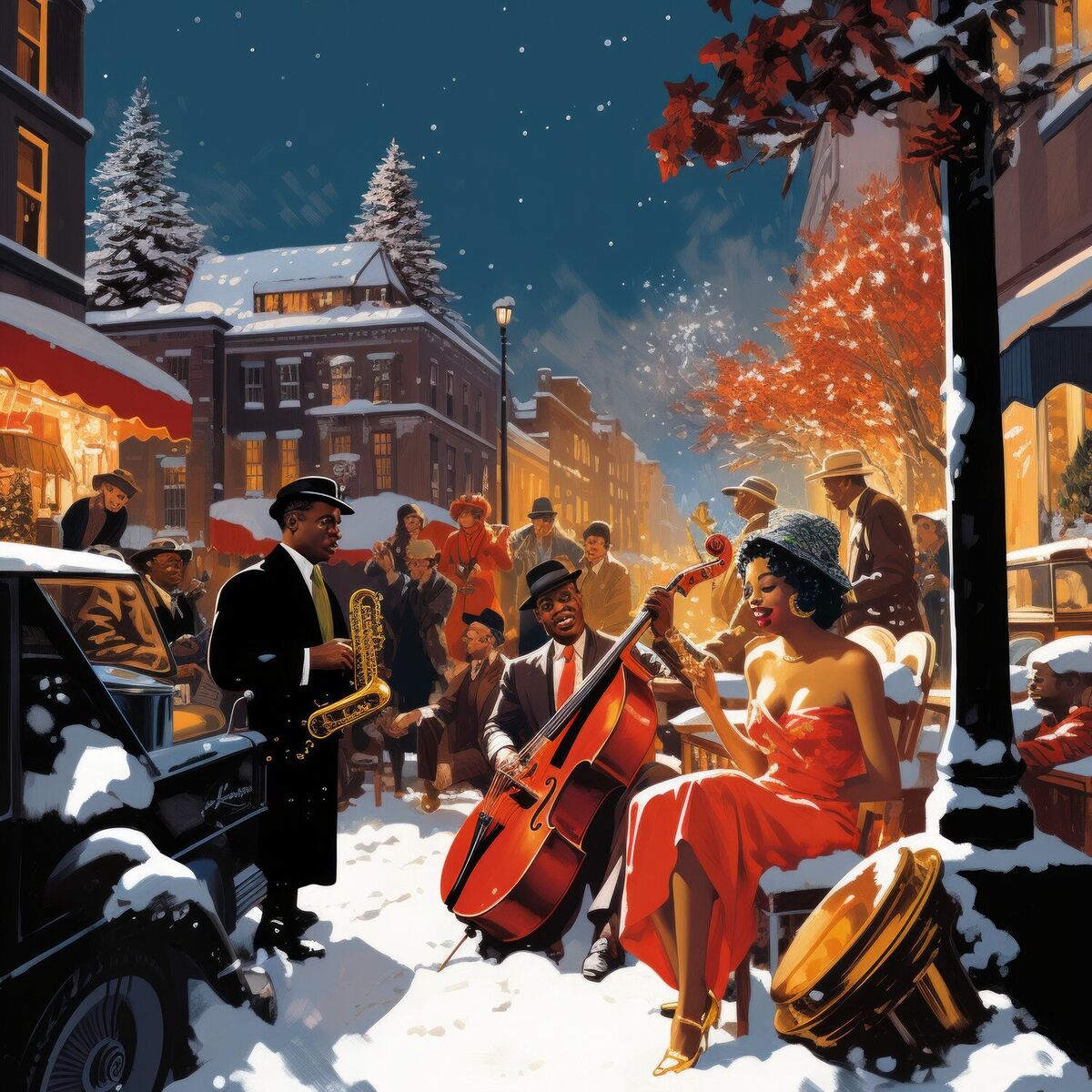 Album cover of Christmas Smooth Jazz on Christmas Day