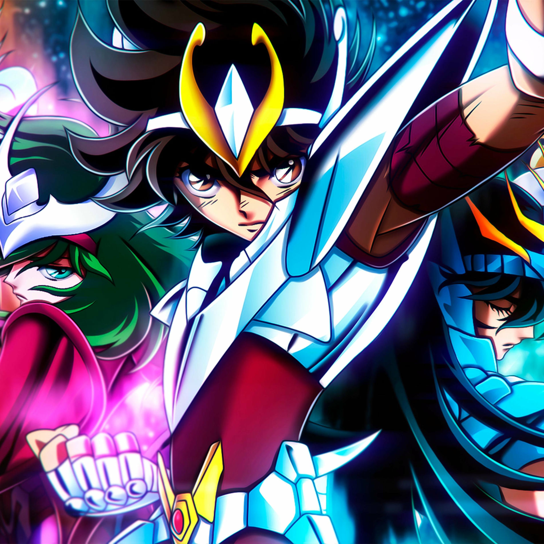 Album cover of Caballeros de Bronce. Saint Seiya Rap (feat. Doblecero, Mido, Nozi, Khai Rap & Lightning Rose)