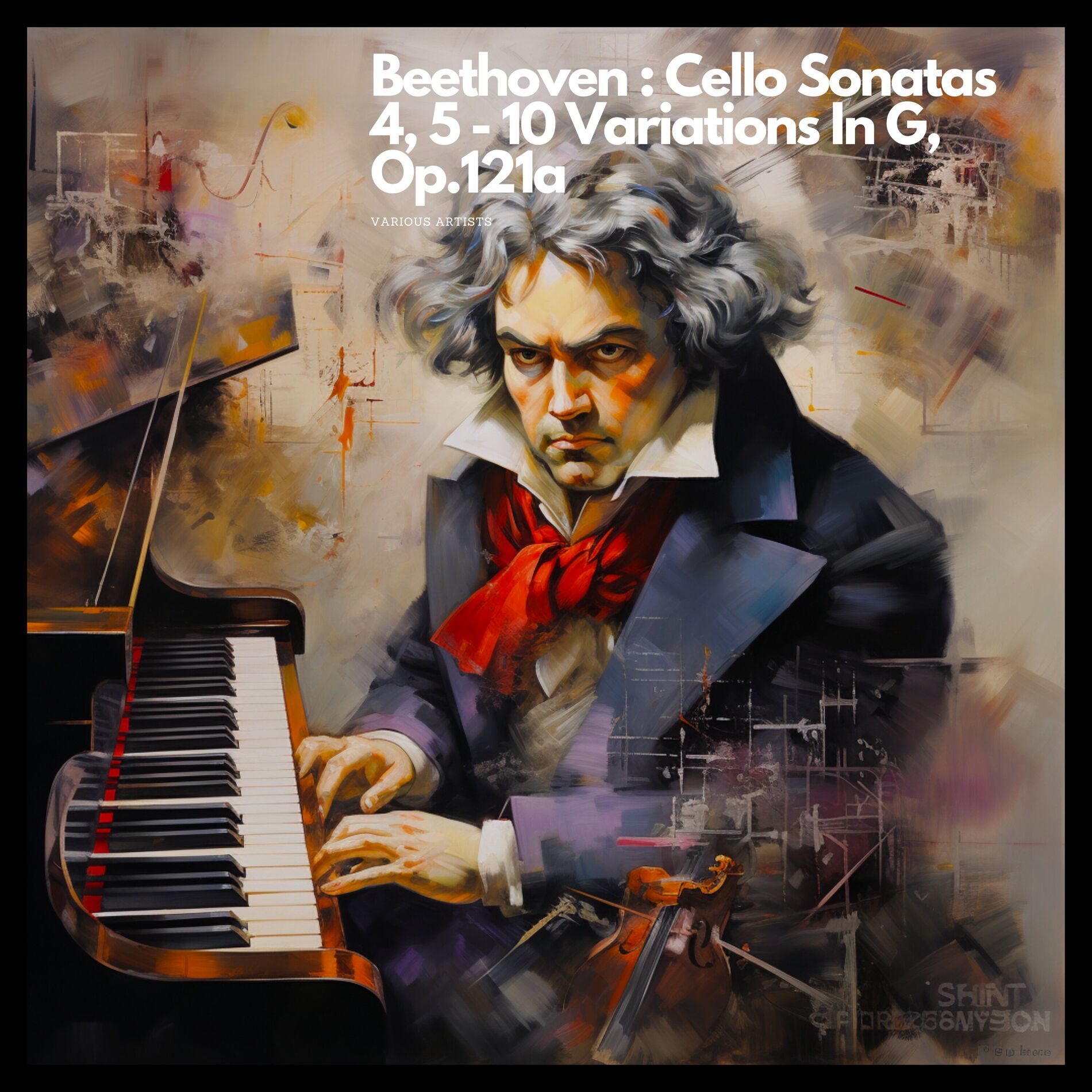 Album cover of Beethoven : Cello Sonatas 4, 5 - 10 Variations In G, Op.121a