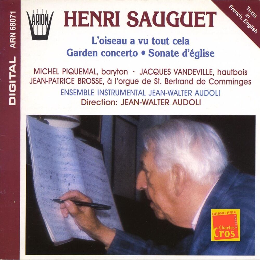 Picture of Sauguet : L'Oiseau a vu tout cela, Garden concerto, Sonate d'église