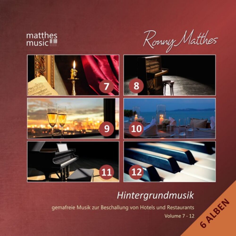 Picture of Hintergrundmusik, Vol. 7 - 12 - Gemafreie Musik zur Beschallung von Hotels & Restaurants (inkl. Klaviermusik) [Background Music]