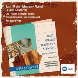 Cover of Bach, Graun, Telemann & Altnikol: Passions-Pasticcio