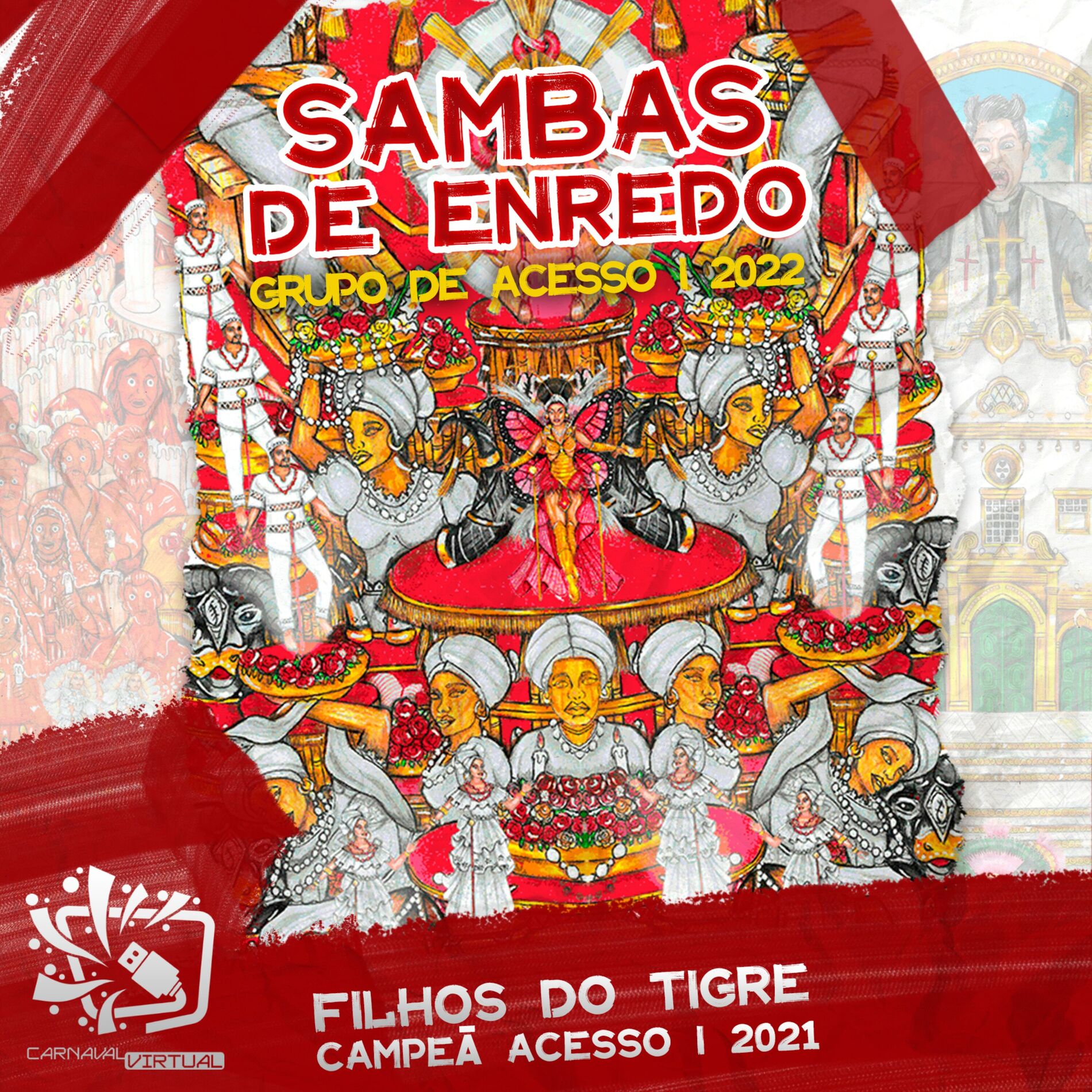 Album cover of Sambas de Enredo Carnaval Virtual: Grupo de Acesso 1 2022