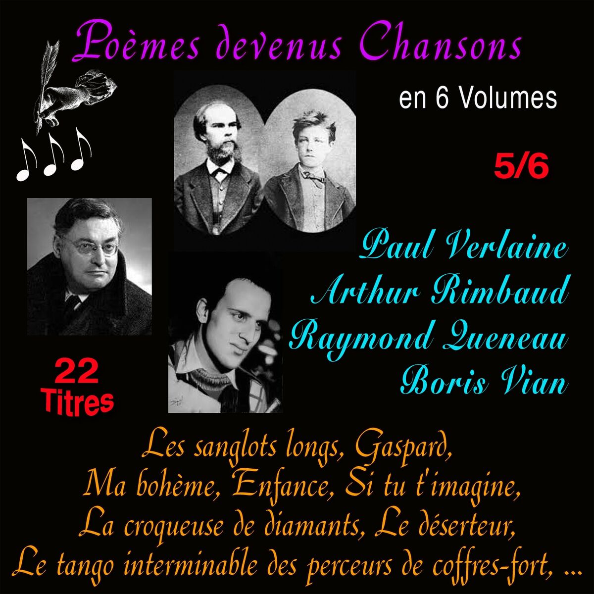 Album cover of Poèmes devenus chansons, vol. 5 (22 titres)