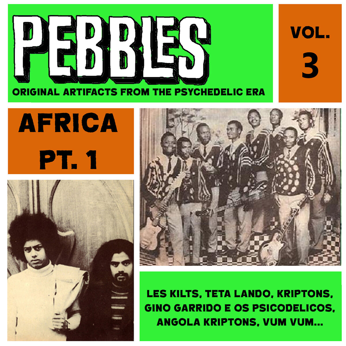 Album cover of Pebbles Vol. 3, Africa Pt. 1, Originals Artifacts from the Psychedelic Era
