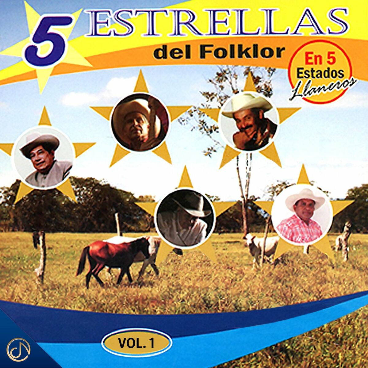 Album cover of 5 Estrellas del Folklor en 5 Estados Llaneros Vol. 1