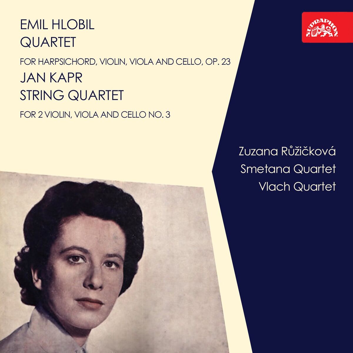 Album cover of Hlobil: Quartet for Harpsichord, Violin, Viola and Cello, Op. 23 - Kapr: String Quartet for 2 Violin, Viola and Cello No. 3