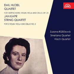 Cover of Hlobil: Quartet for Harpsichord, Violin, Viola and Cello, Op. 23 - Kapr: String Quartet for 2 Violin, Viola and Cello No. 3