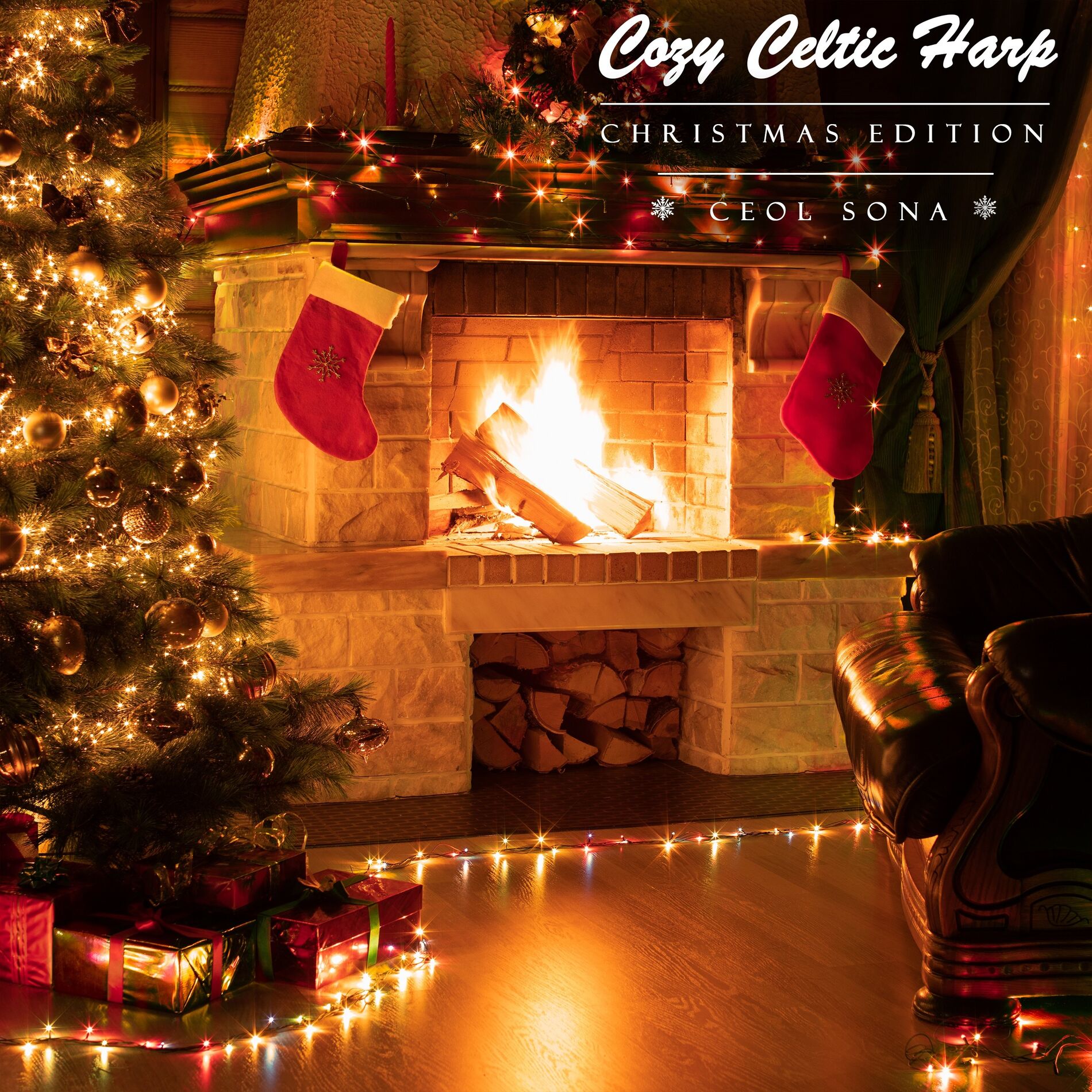 Album cover of Cozy Celtic Harp: Christmas Edition