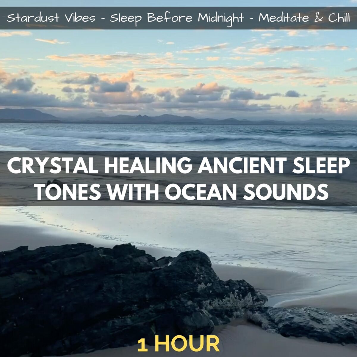 Album cover of Crystal Healing Ancient Sleep Tones with Ocean Sounds: One Hour