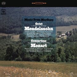 Cover of Mendelssohn: Octet in E-Flat for Strings - Mozart: Concertone for 2 Violins and Orchestra (Remastered)