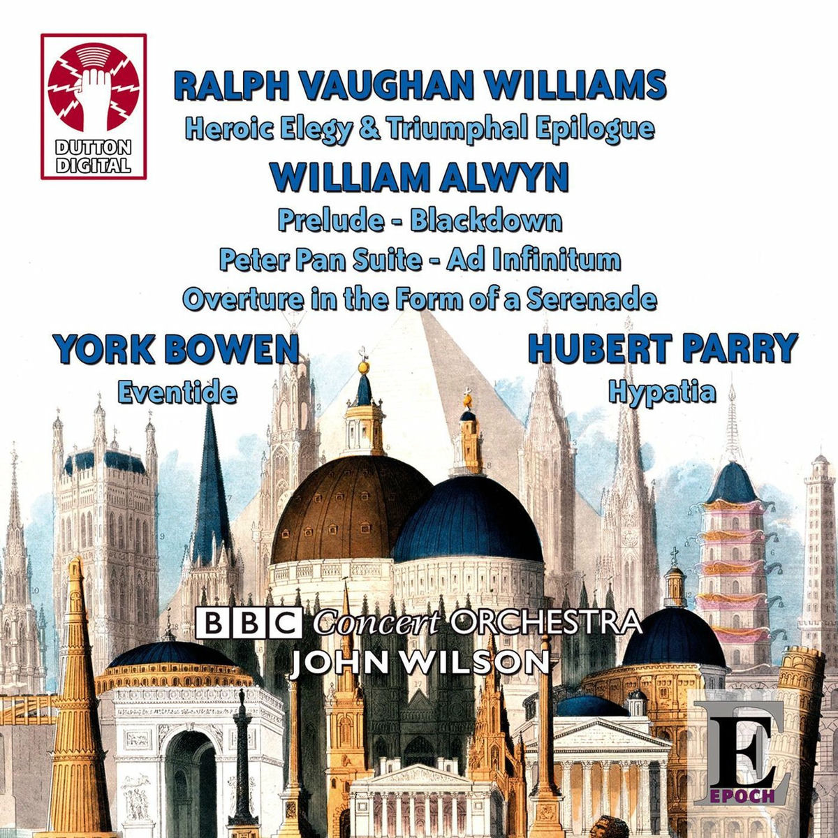 Album cover of Ralph Vaughan Williams, William Alwyn, York Bowen & Hubert Parry