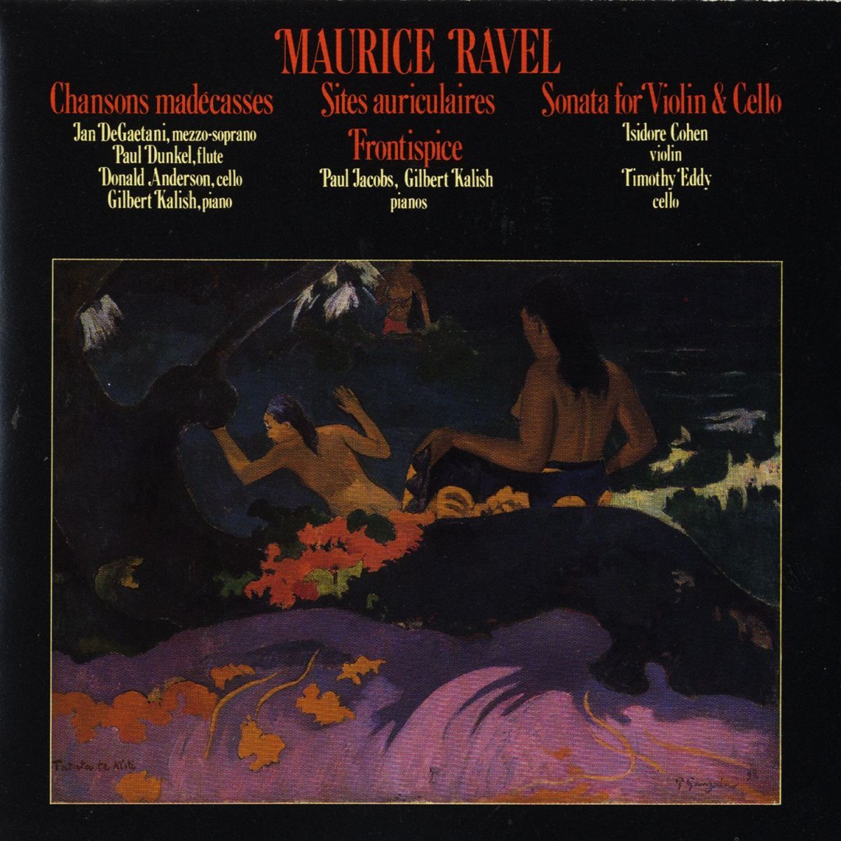 Album cover of Chansons Madecasses (1925-26); III. Il est doux de se coucher