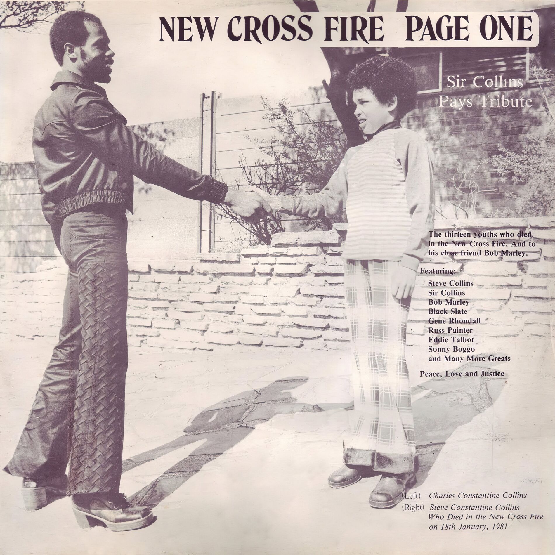 Album cover of New Cross Fire Page One - Sir Collins Pays Tribute