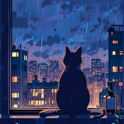 Cover of Rainy nights (Slowed)