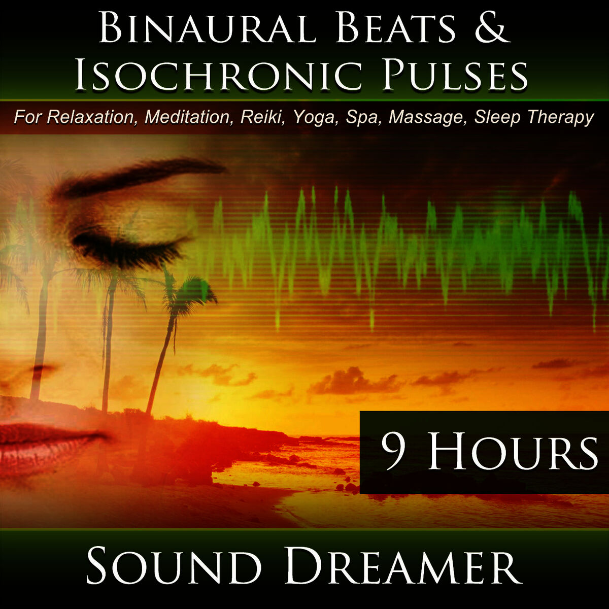 Album cover of Binaural Beats and Isochronic Pulses (9 Hours) for Relaxation, Meditation, Reiki, Yoga, Spa, Massage and Sleep Therapy