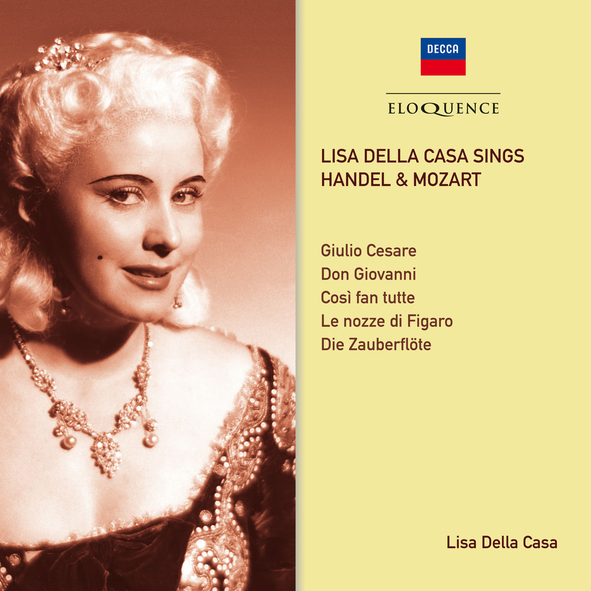 Album cover of Lisa Della Casa Sings Handel & Mozart