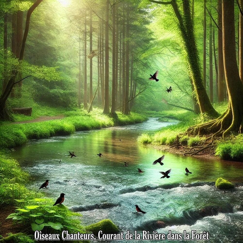 Picture of Oiseaux Chanteurs, Courant de la Rivière dans la Forêt