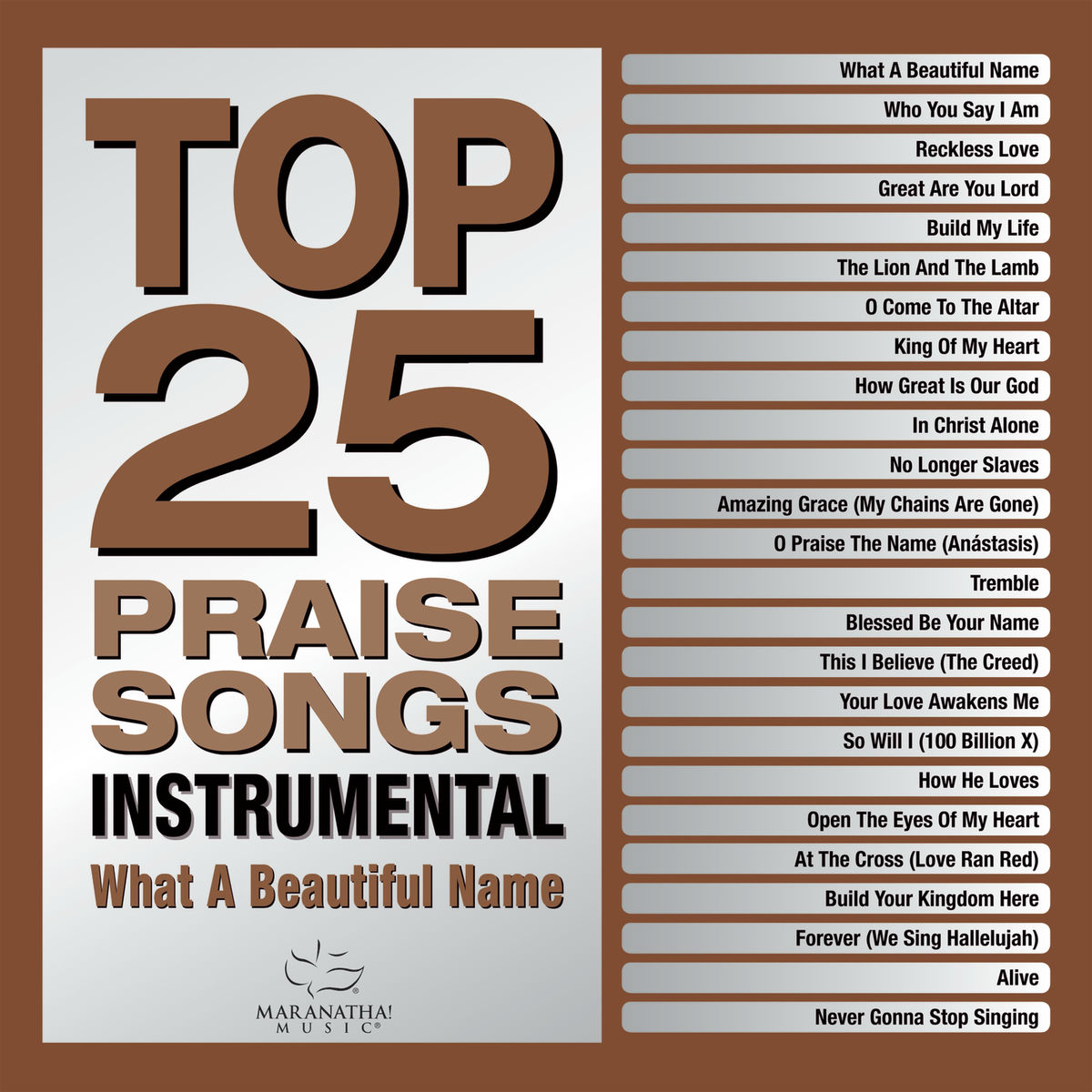 Album cover of Top 25 Praise Songs Instrumental - What A Beautiful Name