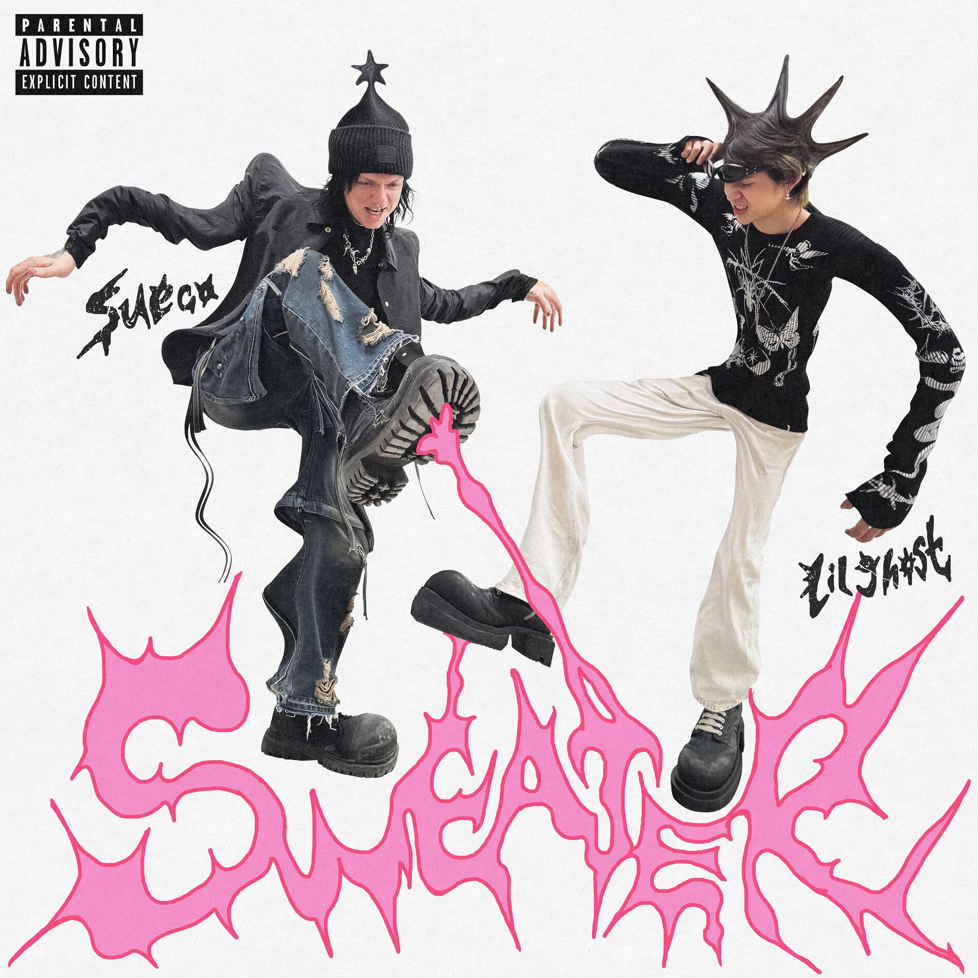 [RADINEO]★ 韓国人気★YOUNG GHOST SWEAT A'GEM/9 × .kom『CLUTSTUDIO/クラットスタジオ』punk girl