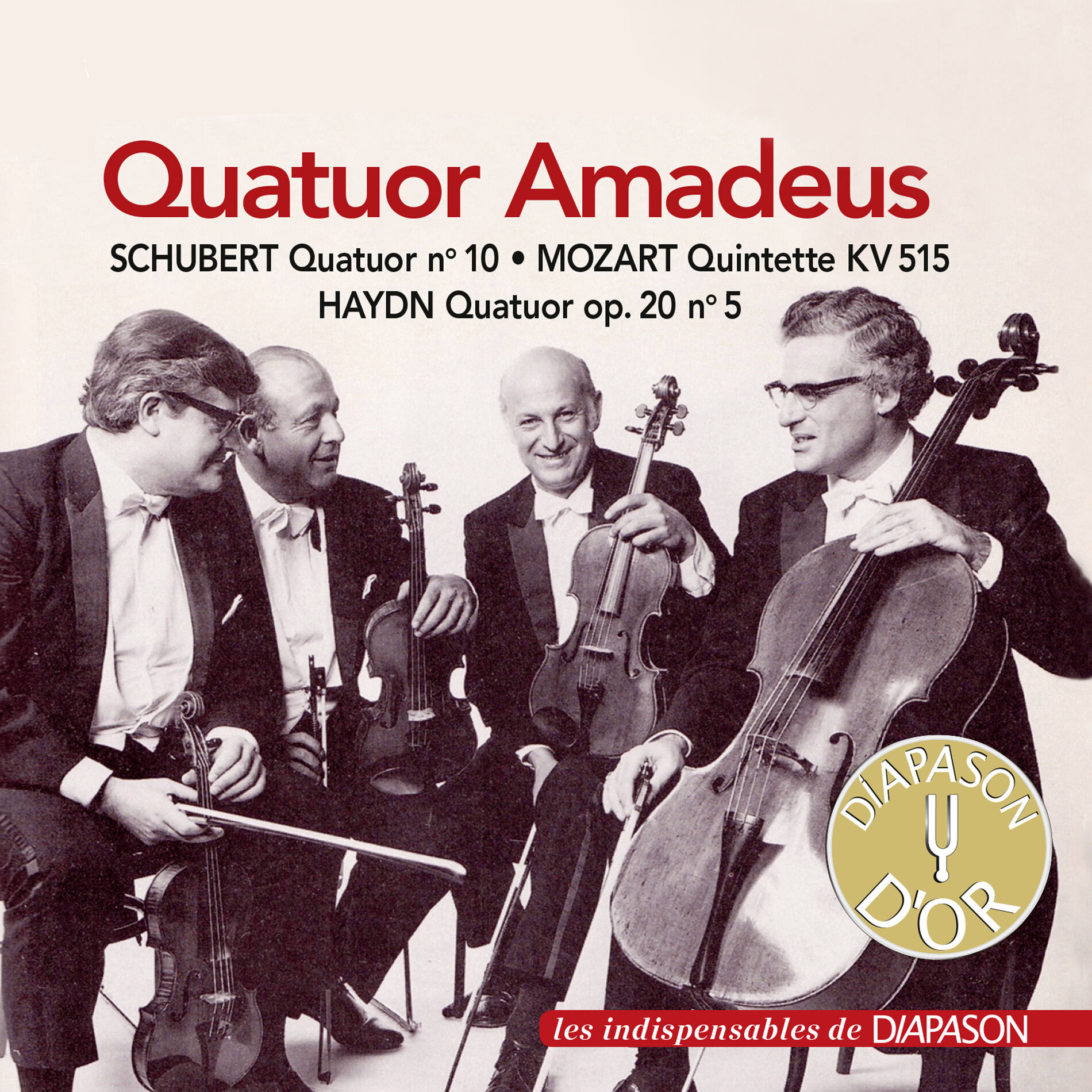 Album cover of Haydn, Mozart & Schubert: Œuvres avec quatuor à cordes (Les indispensables de Diapason)