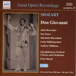 Cover of Mozart: Don Giovanni (Glyndebourne) (1936)