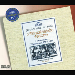 Cover of Bach: 6 Brandenburg Concertos; 4 Ouvertures; Tripel Concerto BWV 1044