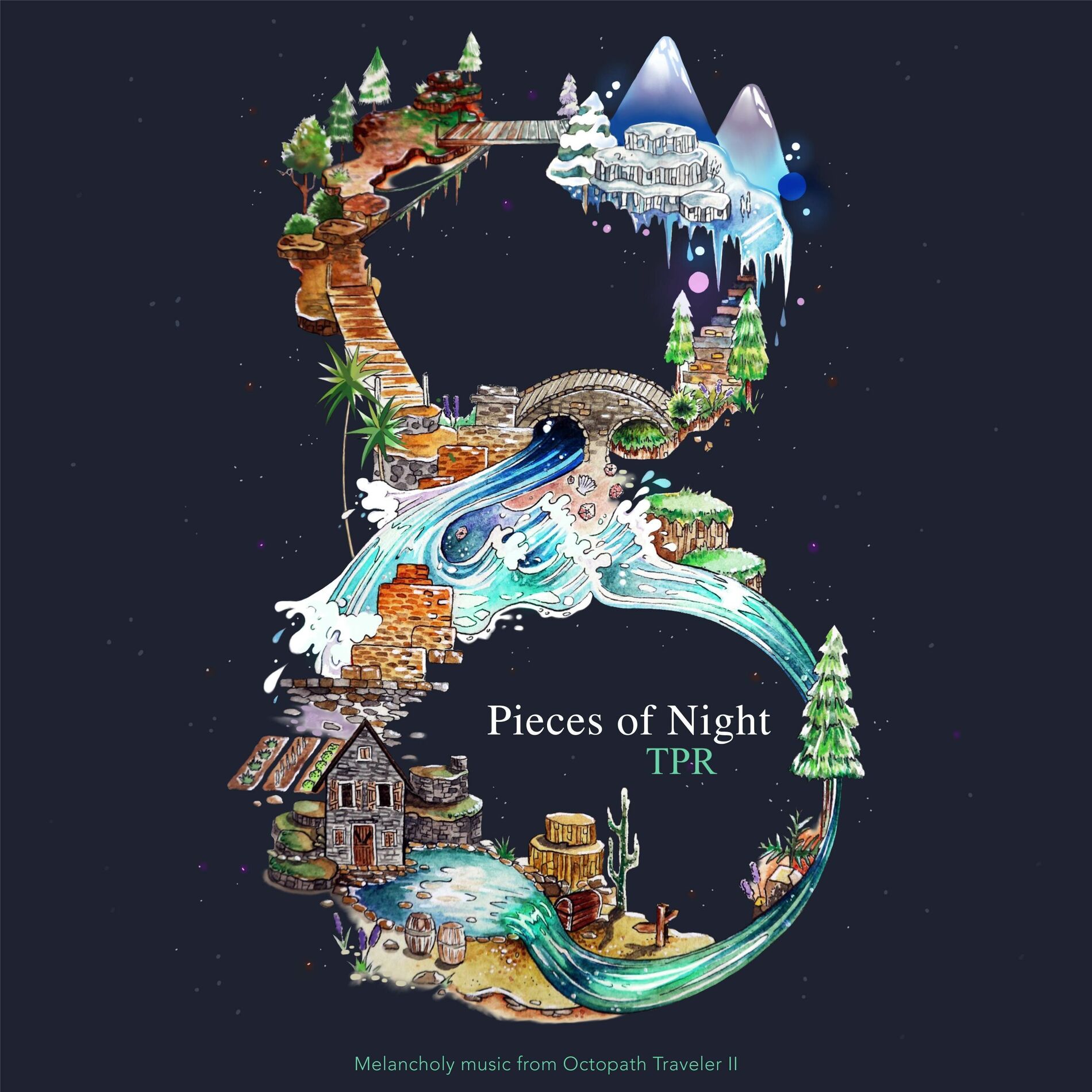 Album cover of Pieces Of Night: Melancholy Music From Octopath Traveler II